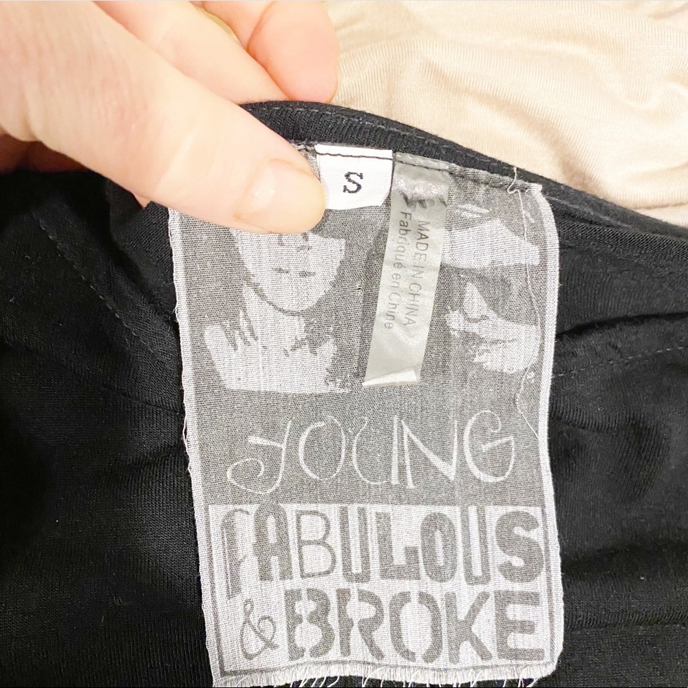 Young Fabulous & Broke | Dip Dye‎ Gradient Rayon Long Sleeve Tunic Top Sz. S - Picture 8 of 8